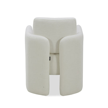 Modrest Hermosa Modern White Fabric Dining Chair A Sublime Balance of Contemporary Design and Plush Comfort for Sophisticated Dining Spaces