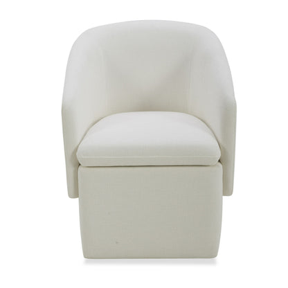 Modrest Tassell Modern Ivory Fabric Dining Chair A Sophisticated Blend of Contemporary Elegance and Luxurious Comfort for Stylish Dining Spaces