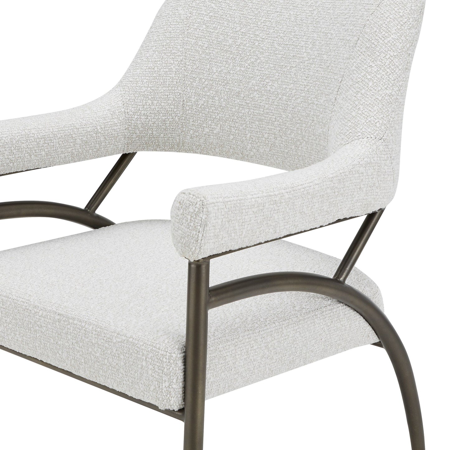 Modrest Betty - Modern Off-White Fabric + Bronze Dining Chair