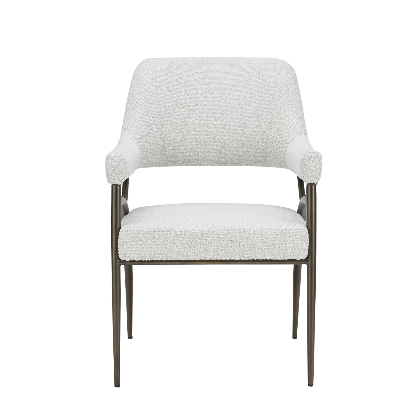 Modrest Betty - Modern Off-White Fabric + Bronze Dining Chair