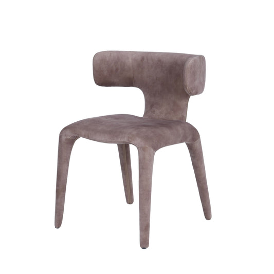 Modrest Saehee - Modern Brown Velvet Dining Chair