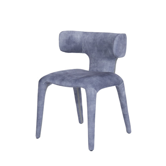 Modrest Saehee - Modern Grey-Blue Velvet Dining Chair