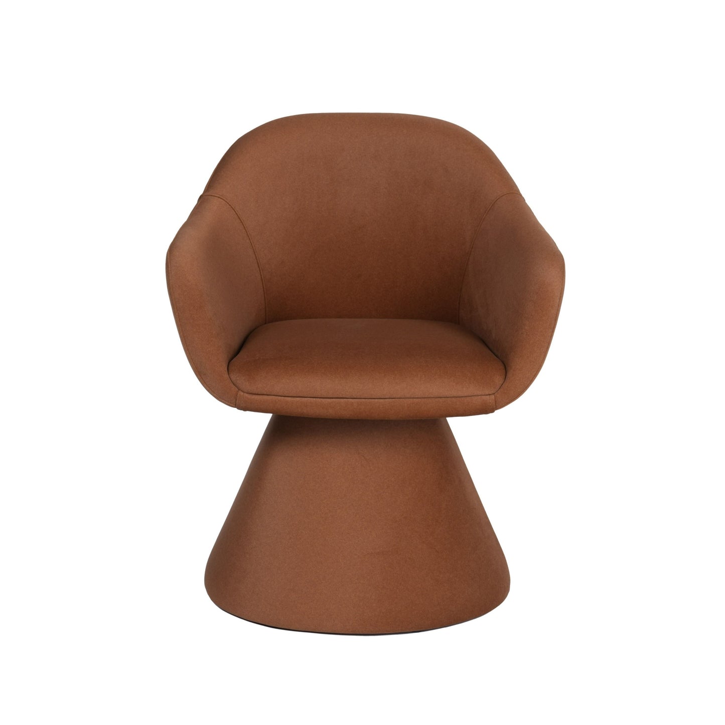 Modrest Risa Modern Rust Fabric Swivel Dining Chair A Stylish Blend of Warm Tones and Functional Elegance for Sophisticated Dining Spaces