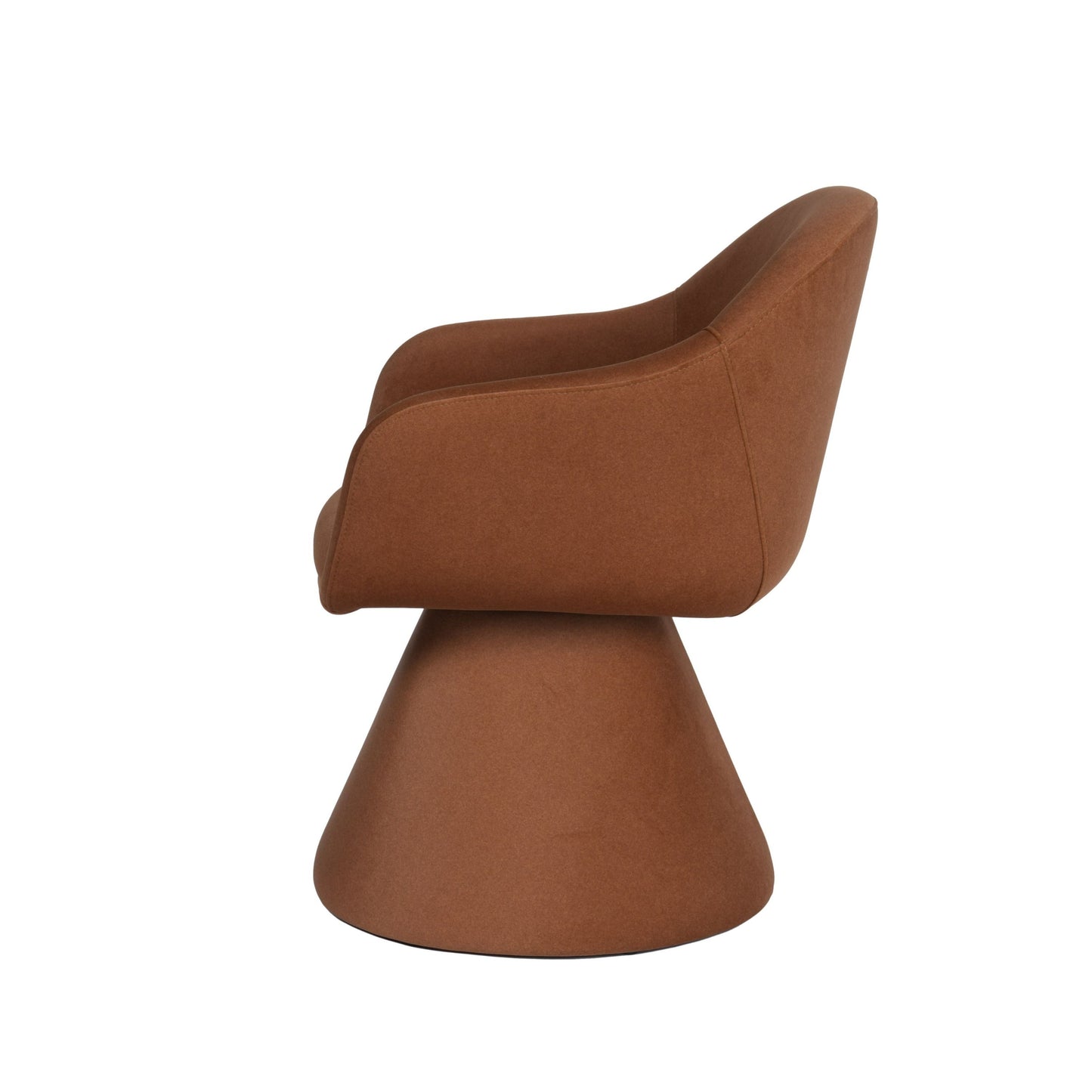 Modrest Risa Modern Rust Fabric Swivel Dining Chair A Stylish Blend of Warm Tones and Functional Elegance for Sophisticated Dining Spaces