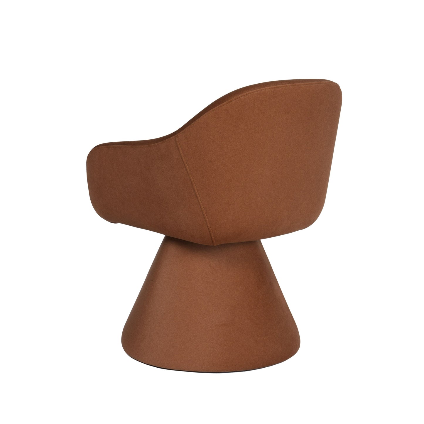 Modrest Risa Modern Rust Fabric Swivel Dining Chair A Stylish Blend of Warm Tones and Functional Elegance for Sophisticated Dining Spaces