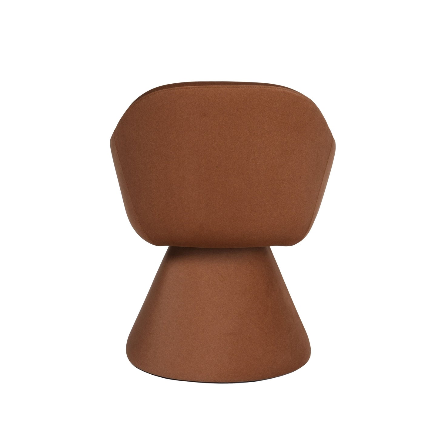 Modrest Risa Modern Rust Fabric Swivel Dining Chair A Stylish Blend of Warm Tones and Functional Elegance for Sophisticated Dining Spaces