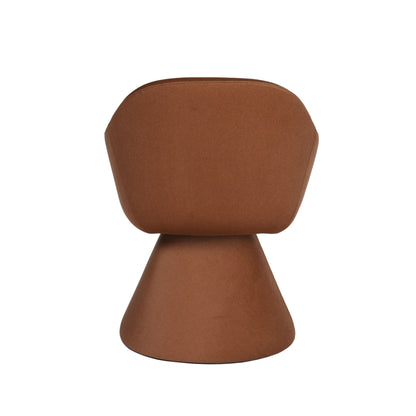 Modrest Risa Modern Rust Fabric Swivel Dining Chair A Stylish Blend of Warm Tones and Functional Elegance for Sophisticated Dining Spaces