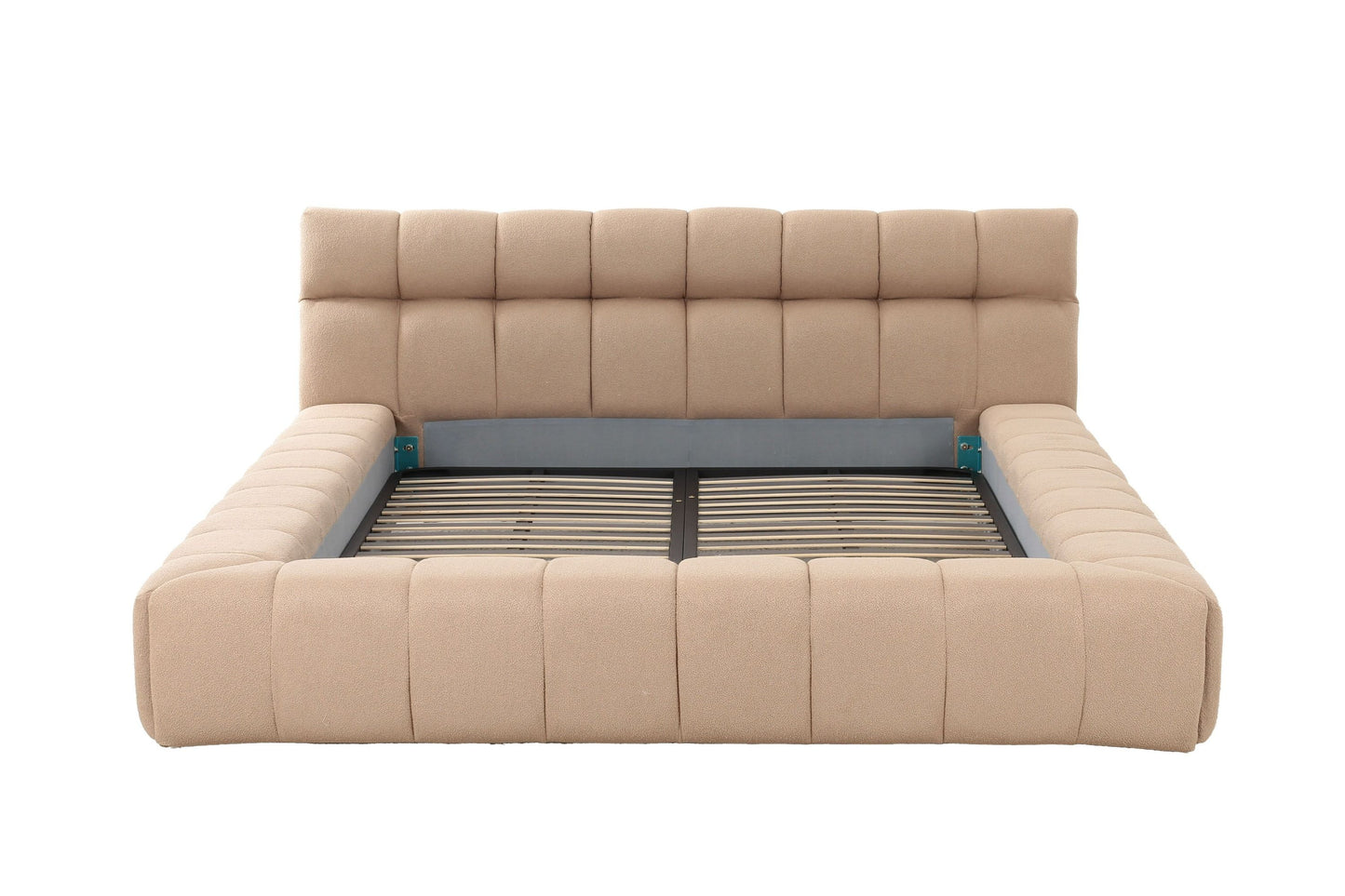 Divani Casa Tyree - Modern Tufted Sand Fabric Bed