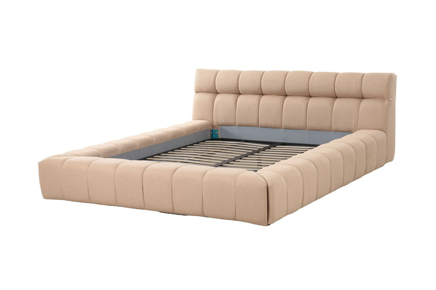 Divani Casa Tyree - Modern Tufted Sand Fabric Bed