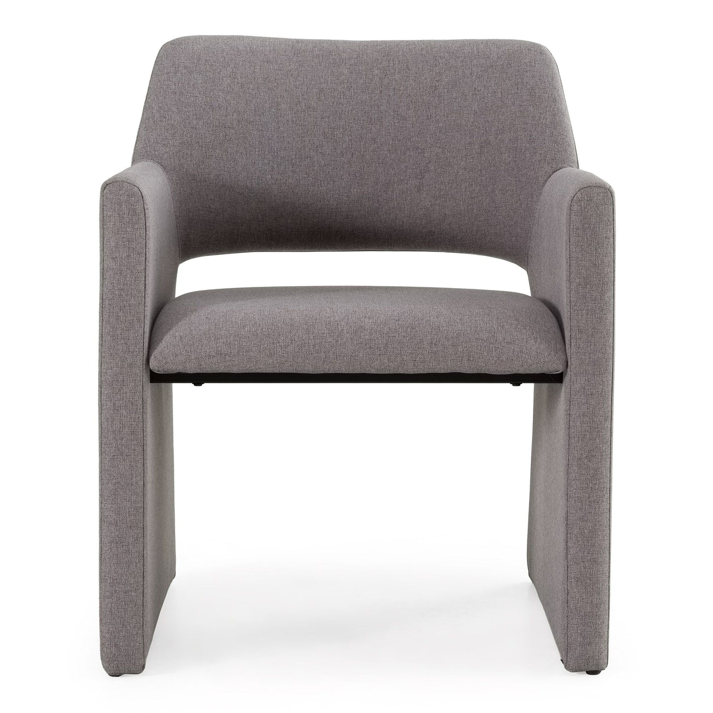 Lasara Modern Grey Fabric Dining Chair