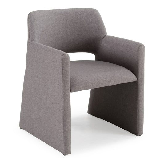 Lasara Modern Grey Fabric Dining Chair