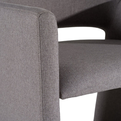 Lasara Modern Grey Fabric Dining Chair