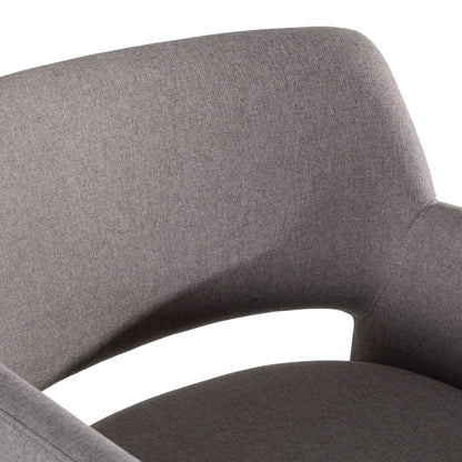Lasara Modern Grey Fabric Dining Chair