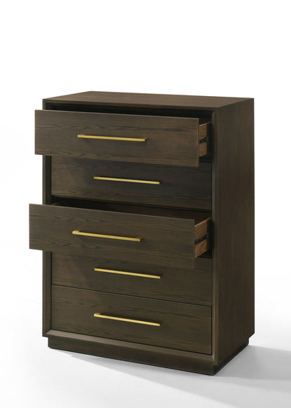 Modrest Manhattan - Contemporary Cherry and Gold Chest