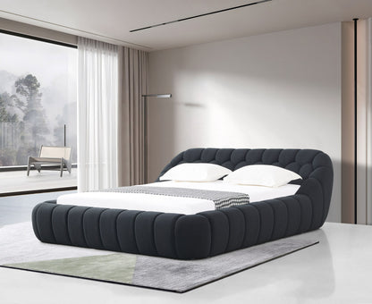 Divani Casa Yolonda - Modern Black Fabric Bed