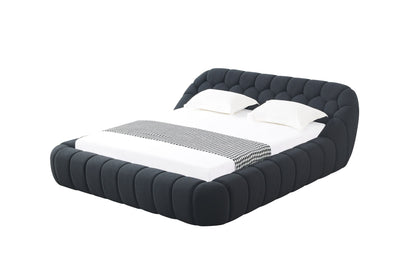 Divani Casa Yolonda - Modern Black Fabric Bed