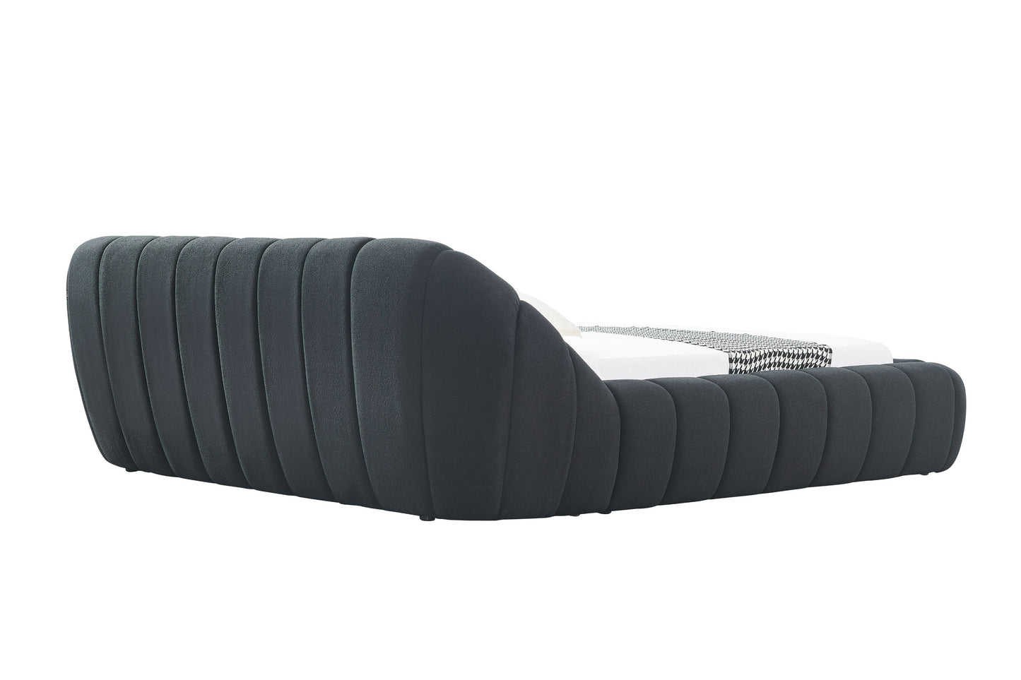 Divani Casa Yolonda - Modern Black Fabric Bed