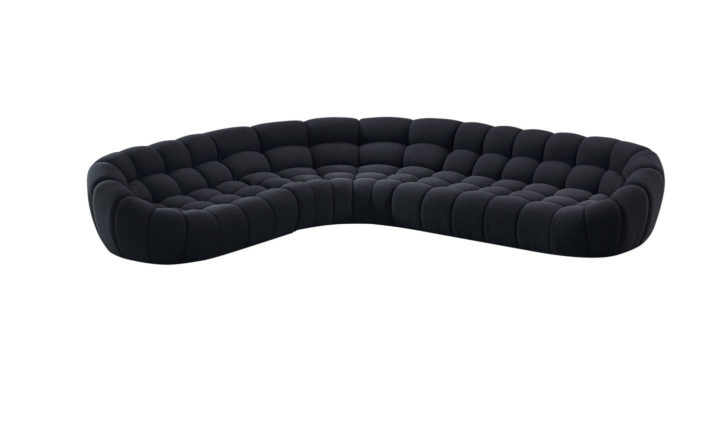 Divani Casa Yolonda - Black Fabric Sectional Sofa