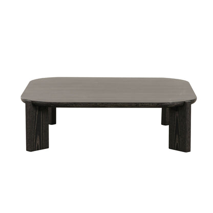 Modrest Noah Modern Dark Brown Square Coffee Table A Chic Fusion of Minimalist Design and Rich Elegance for Sophisticated Living Spaces