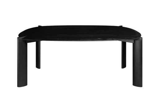 Modrest Steven Modern Black Oval Dining Table - Sleek and Contemporary Dining Table for Stylish Meals