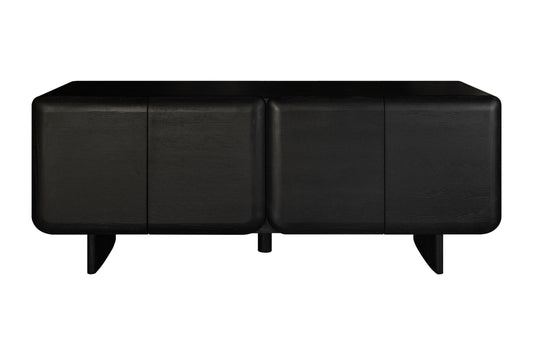 Modrest Steven Modern Black Buffet - Elegant and Functional Storage Solution for Your Dining Room
