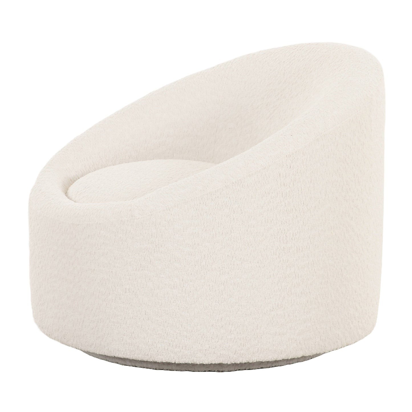 Modrest Frontier Glam Off-White Fabric Accent Chair - Elegant and Stylish Seating for Contemporary Living Rooms