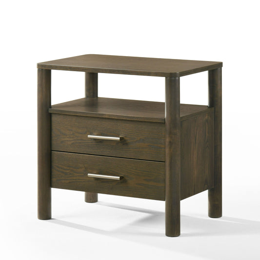 Modrest Carolina Modern Wenge Nightstand A Sleek Blend of Contemporary Design and Practical Storage for Sophisticated Living Spaces