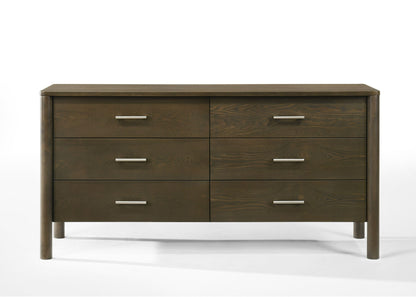 Modrest Carolina - Modern Grey Fabric + Wenge Bedroom Set