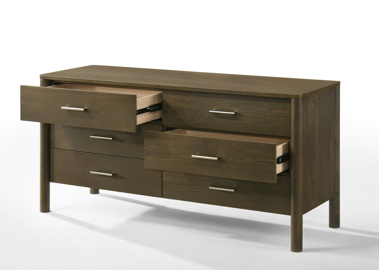 Modrest Carolina - Modern Grey Fabric + Wenge Bedroom Set