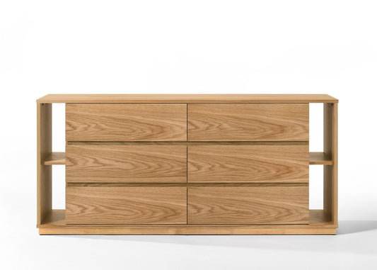 Nova Domus Jagger Modern Natural Oak Dresser A Timeless Blend of Sleek Design and Practical Functionality for Sophisticated Bedroom Spaces