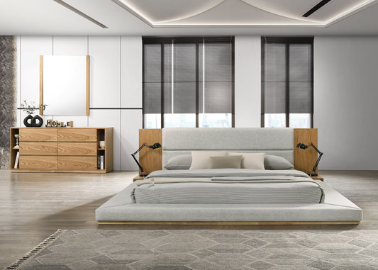 Nova Domus Jagger Modern Natural Oak Bedroom Set A Timeless Blend of Warmth and Sophistication with Sleek Contemporary Design for Elegant Bedroom Spaces