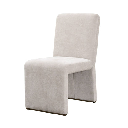 Modrest Bounty Modern Beige Fabric + Antique Brass Dining Chair (Set of 2) - Elegant and Comfortable Dining Chairs for Contemporary Dining Rooms
