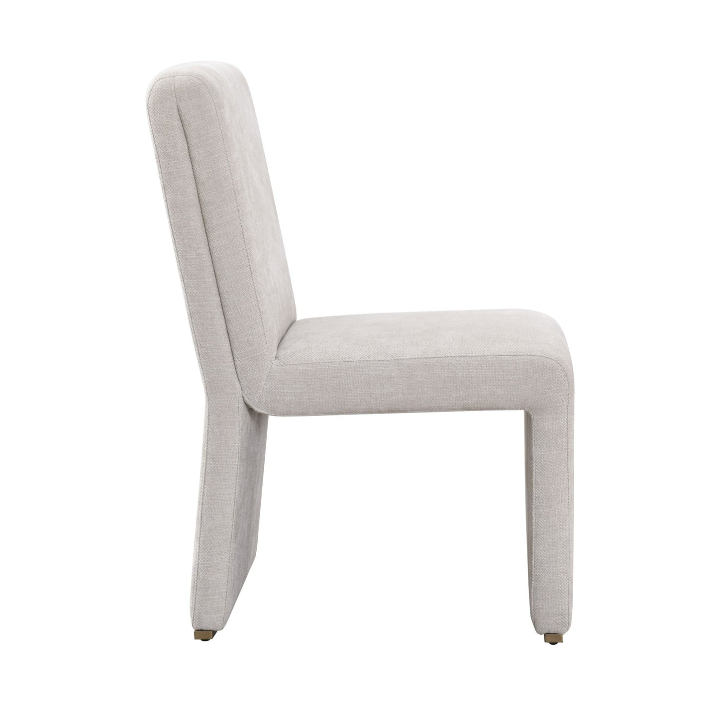 Modrest Bounty Modern Beige Fabric + Antique Brass Dining Chair (Set of 2) - Elegant and Comfortable Dining Chairs for Contemporary Dining Rooms