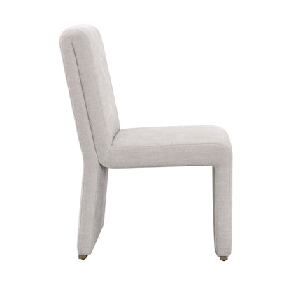 Modrest Bounty Modern Beige Fabric + Antique Brass Dining Chair (Set of 2) - Elegant and Comfortable Dining Chairs for Contemporary Dining Rooms