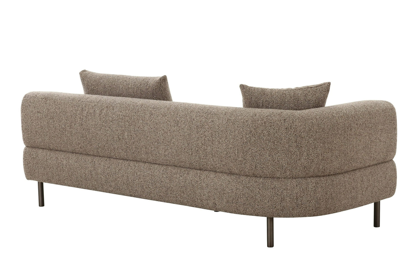 Divani Casa Plume - Modern Brown Fabric Sectional Sofa