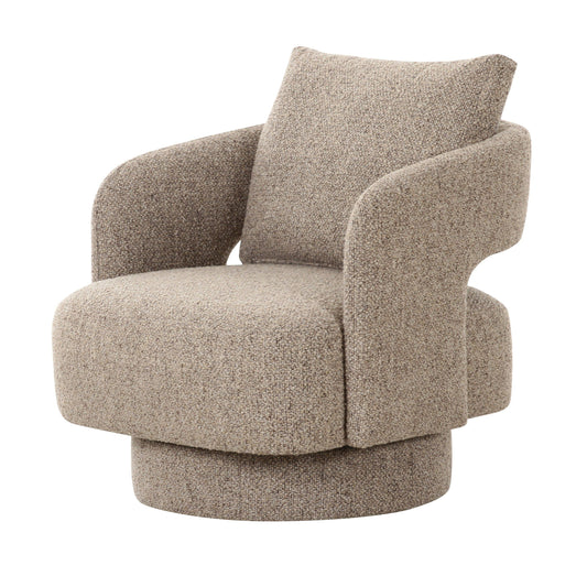 Divani Casa Johnny Modern Brown Fabric Accent Chair - Stylish and Comfortable Chair for Contemporary Living Spaces