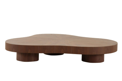 Modrest Larch Modern Walnut Nesting Table Set – Stylish Space-Saving Coffee Tables