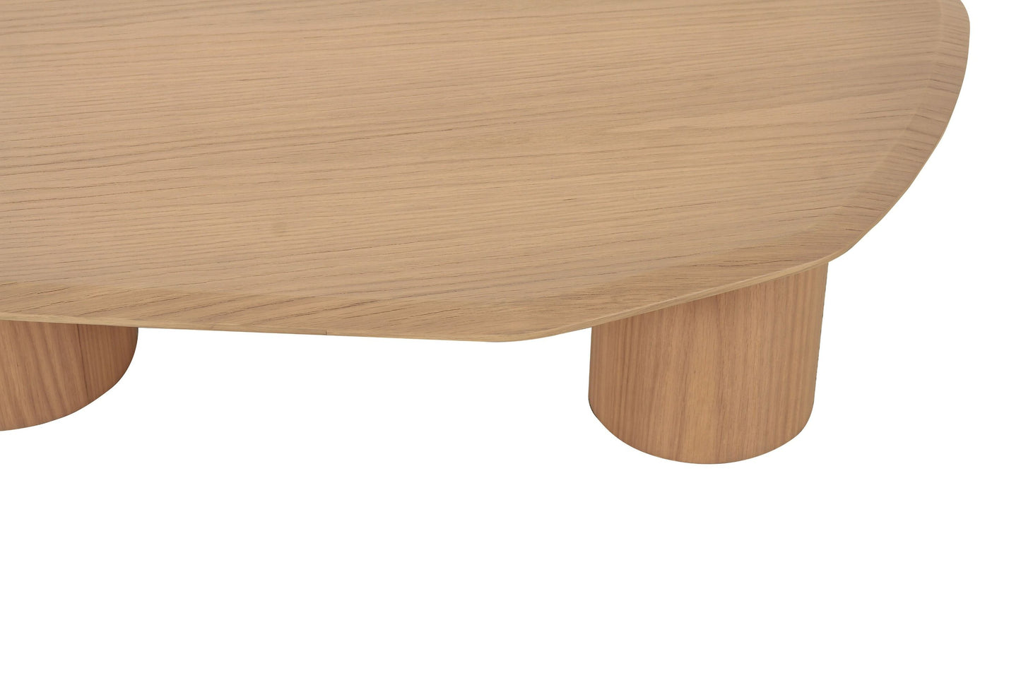 Modrest Seymour Modern White Oak Low Coffee Table - Sleek and Contemporary Coffee Table for Stylish Living Rooms