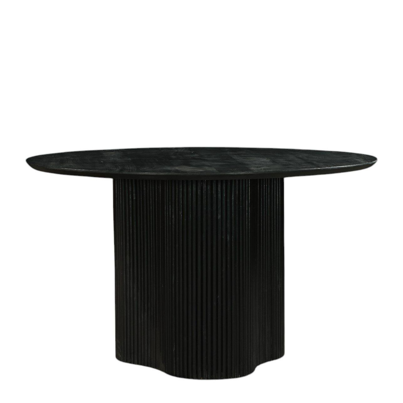 Modrest Myra - Modern Black Wood Round Dining Table – Sleek and Stylish Addition to Contemporary Dining Spaces