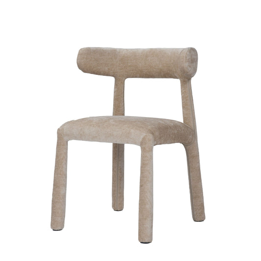 Modrest Homan Modern Beige Velvet Dining Chair – Elegant & Comfortable Seating for Dining Rooms
