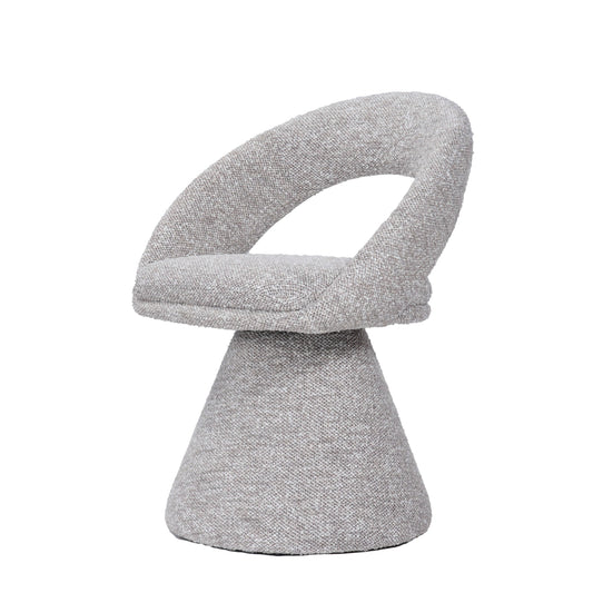 Modrest Wiles Modern Grey Fabric Swivel Dining Chair – Comfortable & Stylish Seating Solution