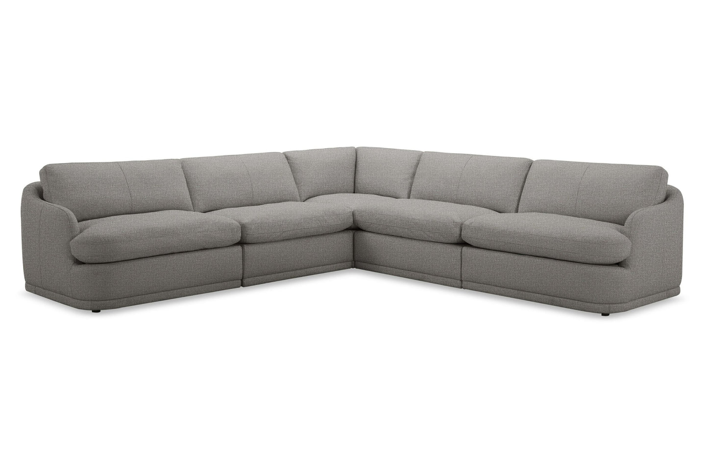 Divani Casa Chantry - Modern Grey Sand Fabric Sectional Sofa