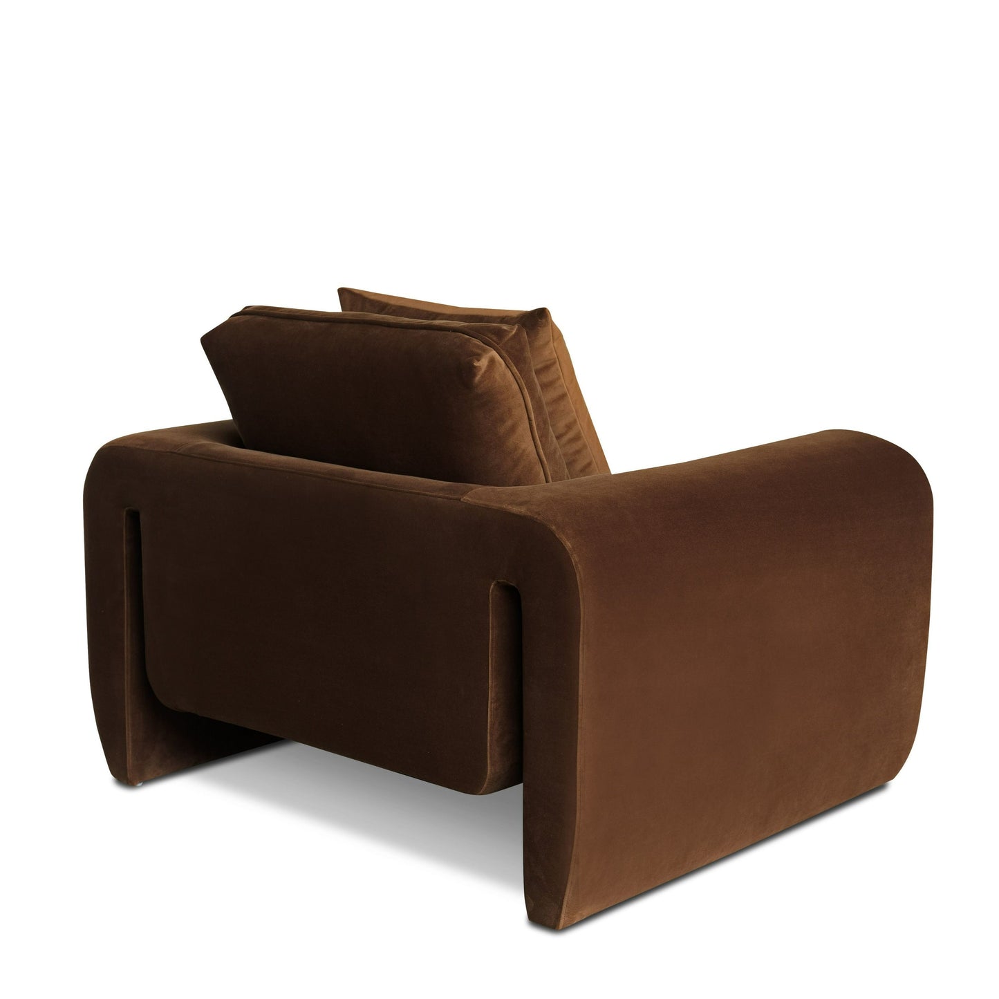 Divani Casa Bentley Modern Brown Velvet Chair - Elegant and Comfortable Accent Chair for Contemporary Spaces