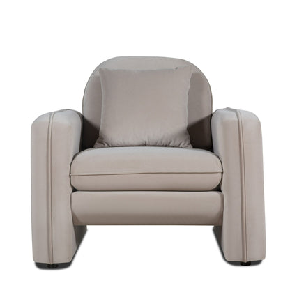 Divani Casa Gaston Modern Taupe Velvet Sofa Set - Luxurious and Stylish Living Room Furniture