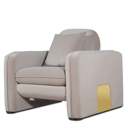 Divani Casa Gaston Modern Taupe Velvet Sofa Set - Luxurious and Stylish Living Room Furniture
