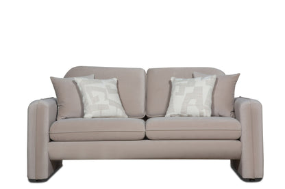Divani Casa Gaston Modern Taupe Velvet Sofa Set - Luxurious and Stylish Living Room Furniture