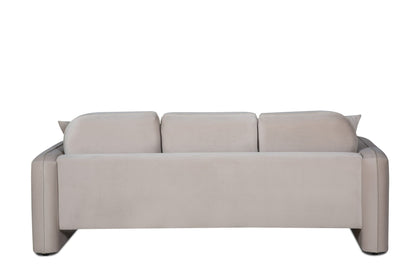 Divani Casa Gaston Modern Taupe Velvet Sofa Set - Luxurious and Stylish Living Room Furniture