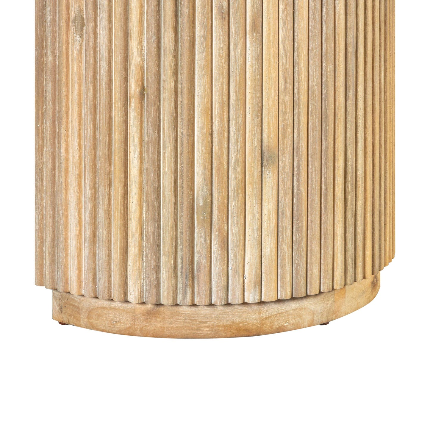 Modrest Jacobson Modern Large Oval Dining Table – Natural Acacia Wood
