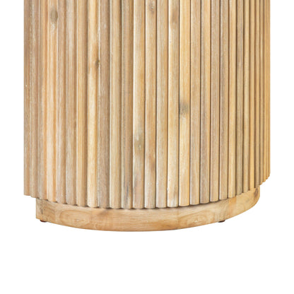 Modrest Jacobson Modern Large Oval Dining Table – Natural Acacia Wood