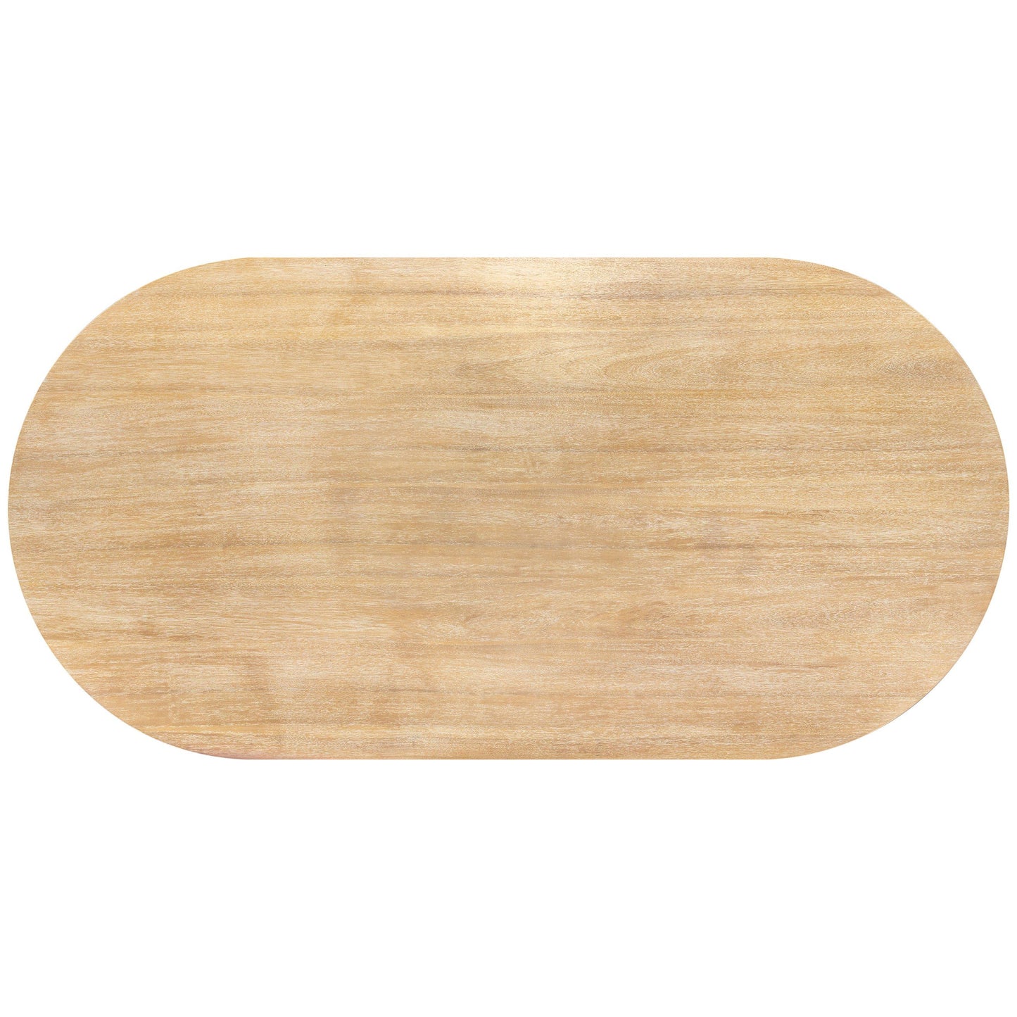 Modrest Jacobson Modern Large Oval Dining Table – Natural Acacia Wood